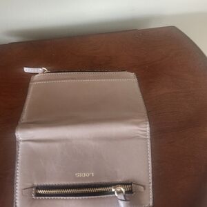 Lodis Women's Beige Wallet with Gold Accents